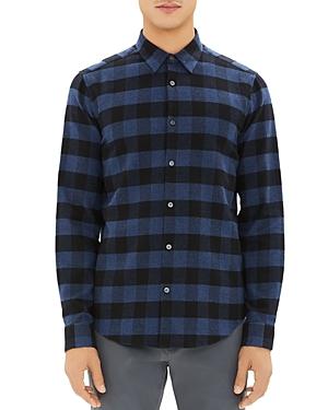 Theory Irving Check Regular Fit Flannel Shirt
