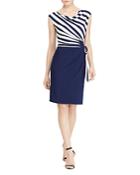 Lauren Ralph Lauren Petites Striped-bodice Dress