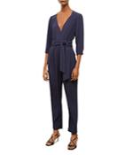 Gerard Darel Marine Crepe Jumpsuit