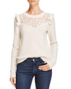 Rebecca Taylor Emilie Floral-embroidered Pullover Sweater