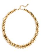 Luv Aj Ridged Pyramid Statement Necklace, 15