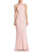 Aqua Floral Lace Gown - 100% Exclusive