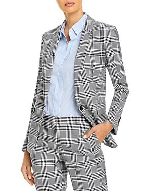 Boss Jemaromina Checked Single Button Blazer