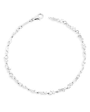 Suzanne Kalan 18k White Gold Fireworks Diamond Baguette Link Bracelet