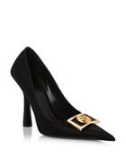 Versace Women's Crystal Medusa Pointed Toe Pumps
