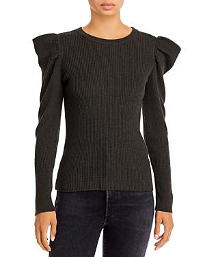 Cliche Puff Sleeve Ribbed Sweater (65% Off) - Comparable Value $85