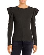 Cliche Puff Sleeve Ribbed Sweater (65% Off) - Comparable Value $85