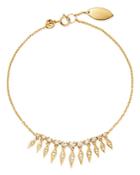 Madhuri Parson 14k Yellow Gold Diamond Essentials Peacock Feather Draping Bracelet