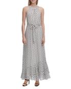 Calvin Klein Sleeveless Dot-print Maxi Dress