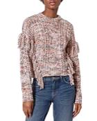 Joie Mixed Knit Fringe Sweater