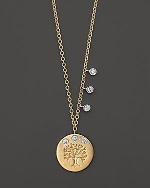 Meira T Diamond And 14k Yellow Gold Tree Of Life Necklace