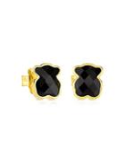 Tous Mini Black Onyx Bear Stud Earrings