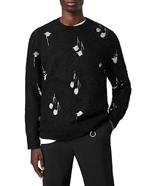 Allsaints Allegro Musical Jacquard Oversized Fit Crewneck Sweater