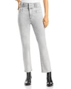 Paige Cindy Ultra High Rise Straight Leg Jeans In Grey Meadow