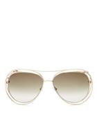 Chloe Carlina Aviator Sunglasses, 61mm
