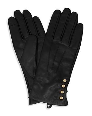 Hobbs London Sienna Button Cuff Leather Gloves