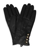 Hobbs London Sienna Button Cuff Leather Gloves