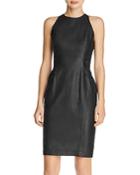 French Connection Canterbury Faux-leather Sheath Dress