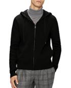 Ted Baker Eaumont Ribbed Knit Relaxed Fit Full Zip Hoodie