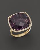 Amethyst And Diamond Statement Ring In 14k Yellow Gold - 100% Exclusive