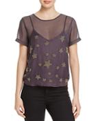 Guess Colton Layered-look Beaded Top