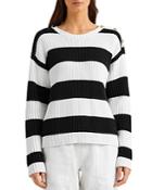 Lauren Ralph Lauren Jivandra Cotton Striped Sweater