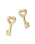 Moon & Meadow Key Stud Earrings In 14k Yellow Gold - 100% Exclusive