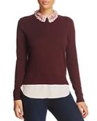 Ted Baker Nansea Floral Collar Layered-look Sweater - 100% Exclusive