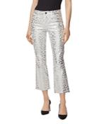 J Brand Selena Mid-rise Crop Bootcut Jeans In Snow Leopard
