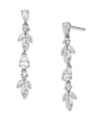 Nadri Leilani Cubic Zirconia Flower Linear Drop Earrings