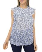 Beachlunchlounge Ruffled Floral Print Top