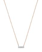 Moon & Meadow Diamond Bar Pendant Necklace In 14k White & Rose Gold, 0.02 Ct. T.w. - 100% Exclusive