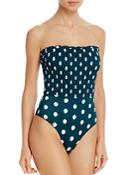 Peony Smocked Polka Dot One-piece Swimsuit