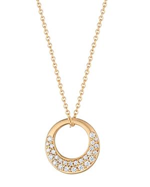 Carelle Diamond Pave Interlinks Pendant Necklace In Rose Gold, 16
