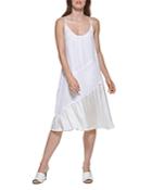 Dkny Pure Ruched Mixed Media Dress