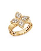 Bloomingdale's Diamond Flower Cable Edge Ring In 14k Yellow Gold, 0.35 Ct. T.w. - 100% Exclusive