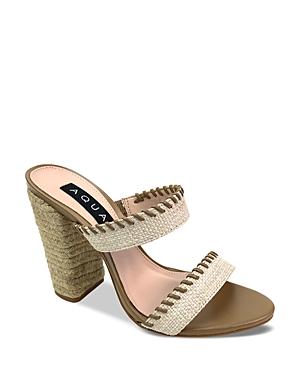 Aqua Women's Woven High Heel Slide Sandals - 100% Exclusive