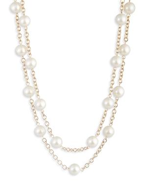 Ralph Lauren Faux Pearl Double Strand Necklace, 20