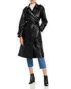 Anine Bing Finley Faux Leather Trench Coat