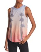 Chaser Sunset Palms Ombre Graphic Tank