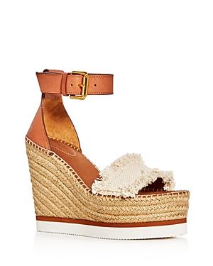 See By Chloe Glyn Ankle Strap Espadrille Wedge Sandals