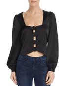 The East Order Fable Cropped Buckle-front Top