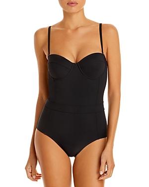 Tory Burch Lipsi Bustier Solid Underwire One Piece Swimsuit