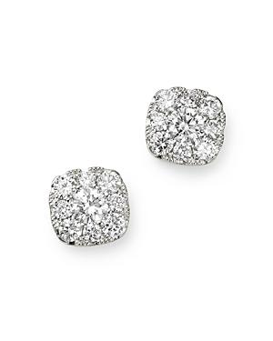 Bloomingdale's Diamond Medium Cluster Stud Earrings In 14k White Gold, 0.50 Ct. T.w. - 100% Exclusive