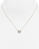 Adina Reyter 14k Yellow Gold Folded Heart Pendant Necklace With Diamonds, 14