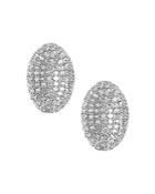 Links Of London Sterling Silver Diamond Essentials Pave Concave Earrings