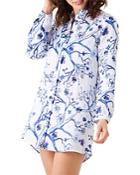 Vilebrequin Cherry Blossom Linen Shirt Dress Swim Cover-up