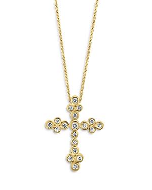 Bloomingdale's Diamond Cross Pendant Necklace In 14k Yellow Gold, 0.30 Ct. T.w. - 100% Exclusive