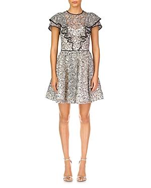Ml Monique Lhuiller Flutter Sleeve Mini Dress