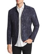 John Varvatos Collection Jacquard Button-front Slim Fit Jacket